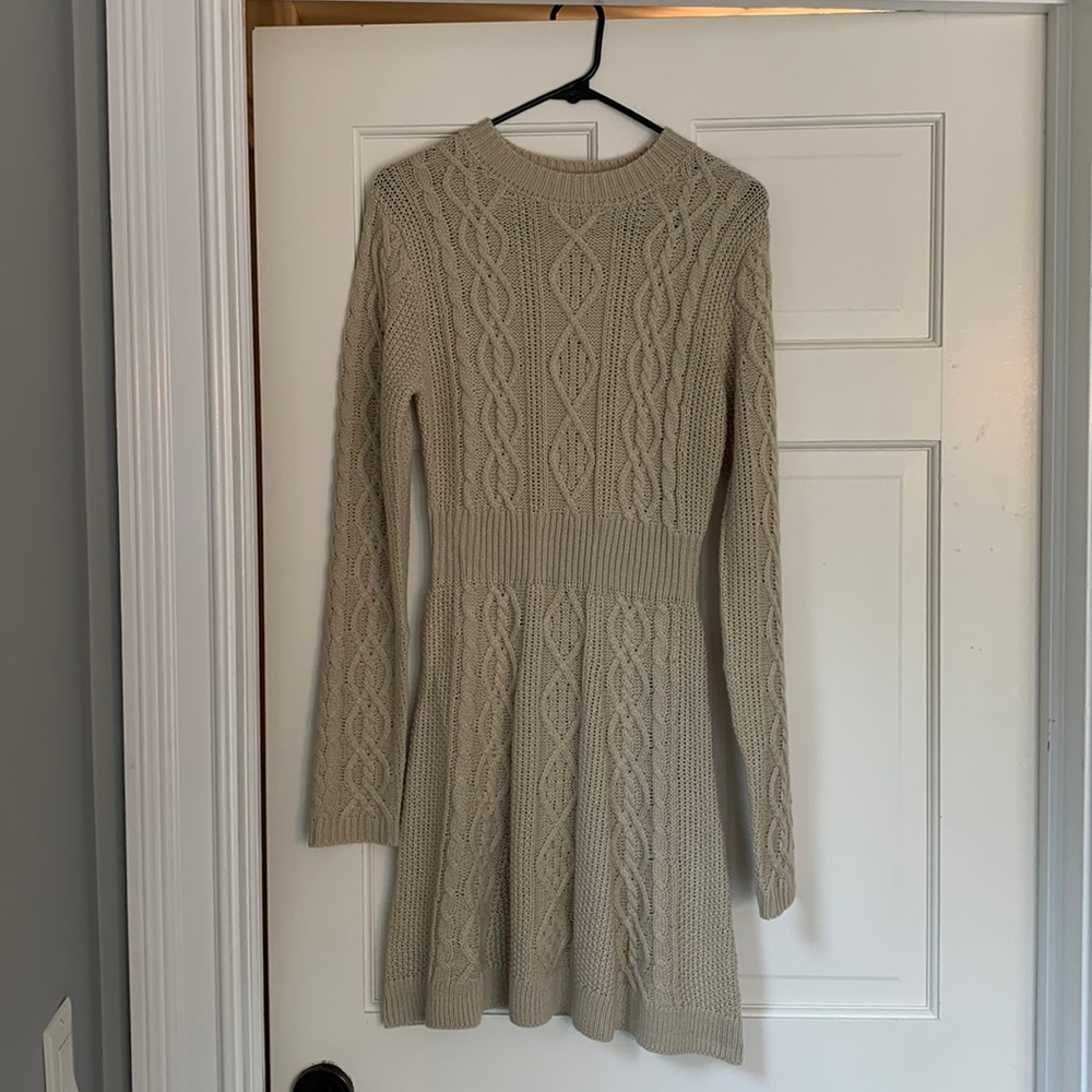Pink Lily Living for Friday Cable Knit Sweater Dress